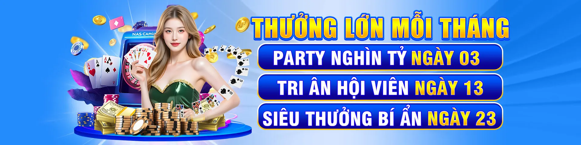 Hình ảnh chính AE388 nổ hũ với các biểu tượng trò chơi và ánh sáng vàng xanh